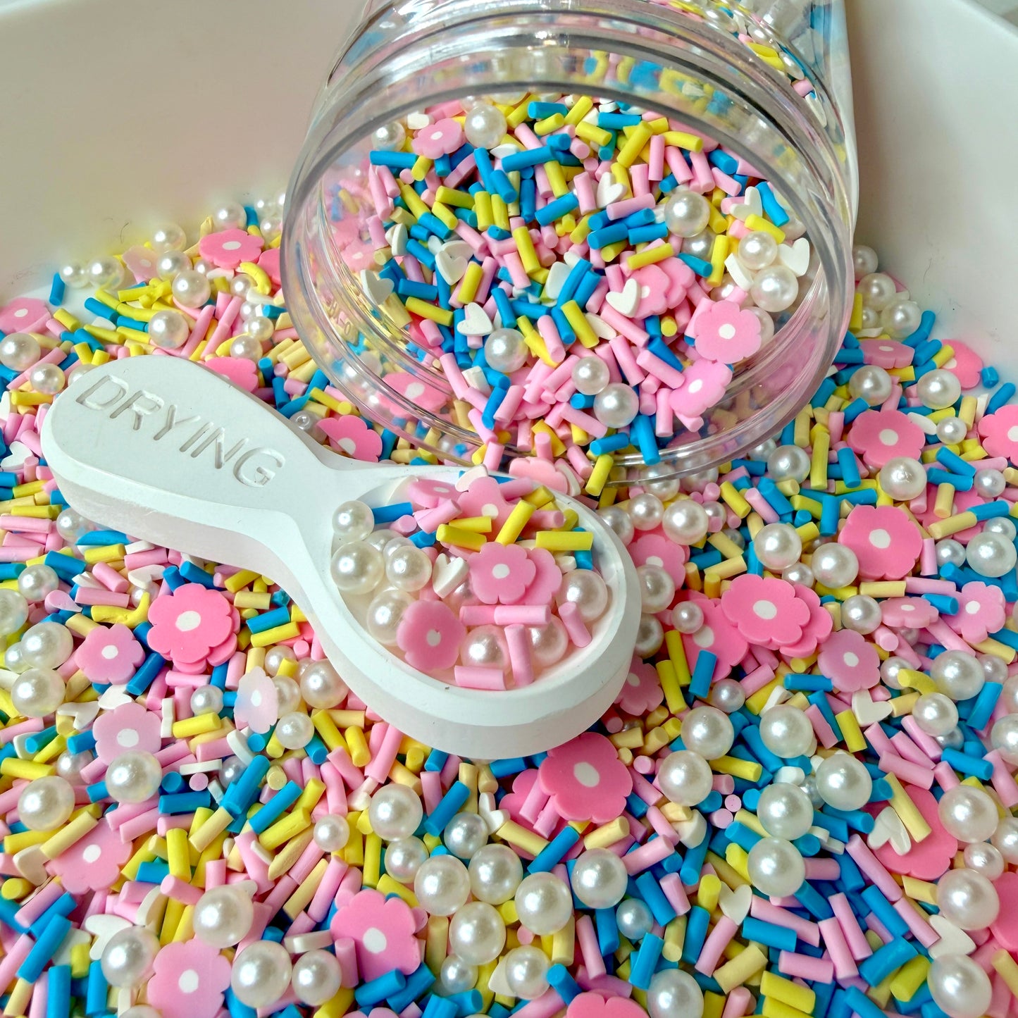 Light Pink Flower Pearl,Floral Polymer Clay Sprinkle Mix (NOT EDIBLE) D5-01