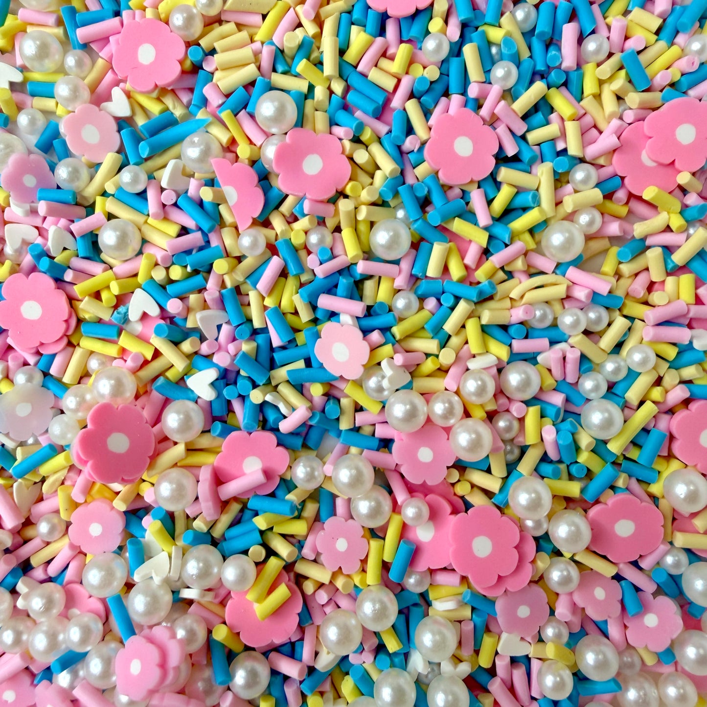 Light Pink Flower Pearl,Floral Polymer Clay Sprinkle Mix (NOT EDIBLE) D5-01