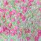 Pink Flower Pearls, Floral Polymer Clay Sprinkles Mix (NOT EDIBLE) D5-02