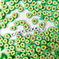 11MM Avocado Themed Polymer Clay Beads (11mm x 10mm, Hole: 1.6mm)