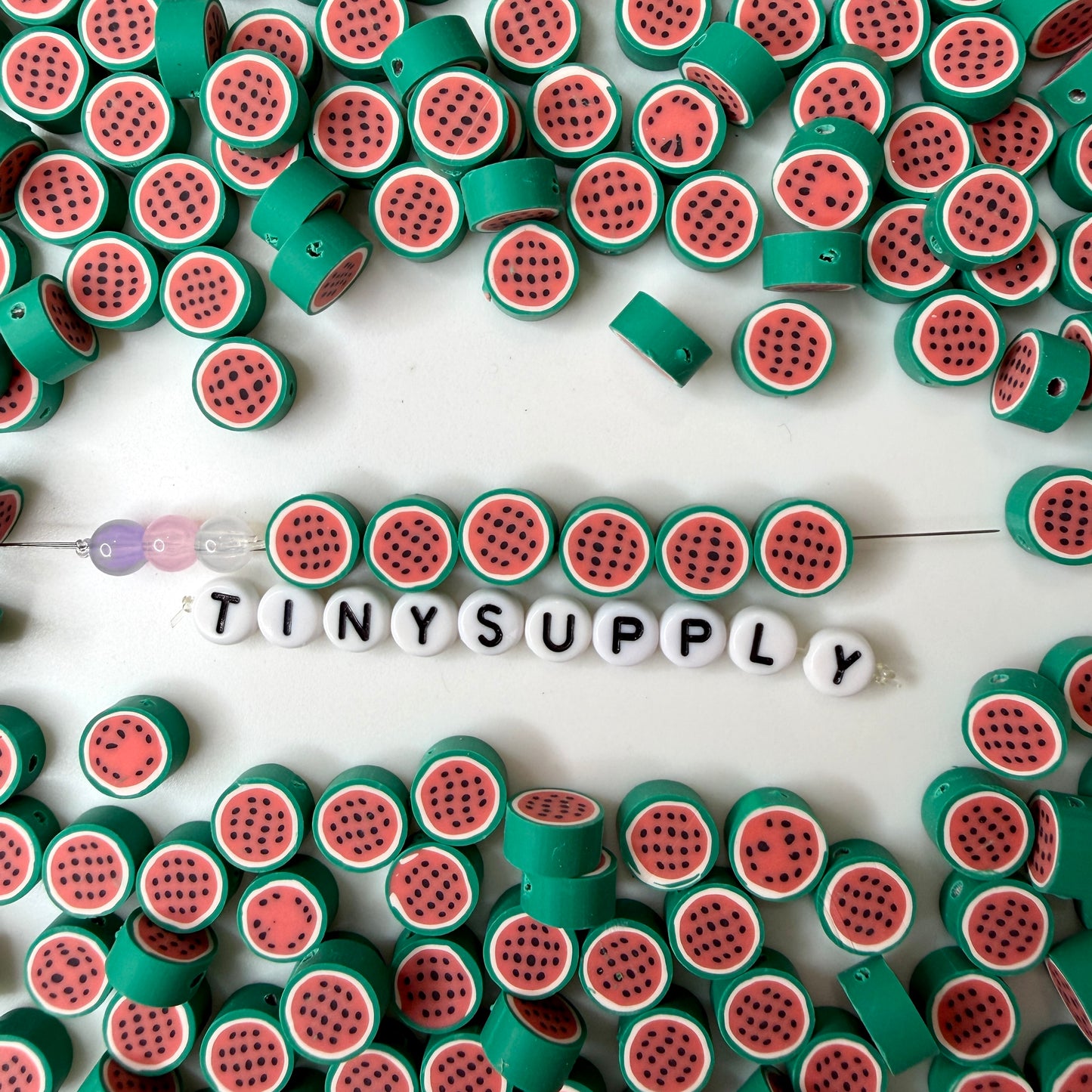 10MM Watermelon Fruit Themed Polymer Clay Beads