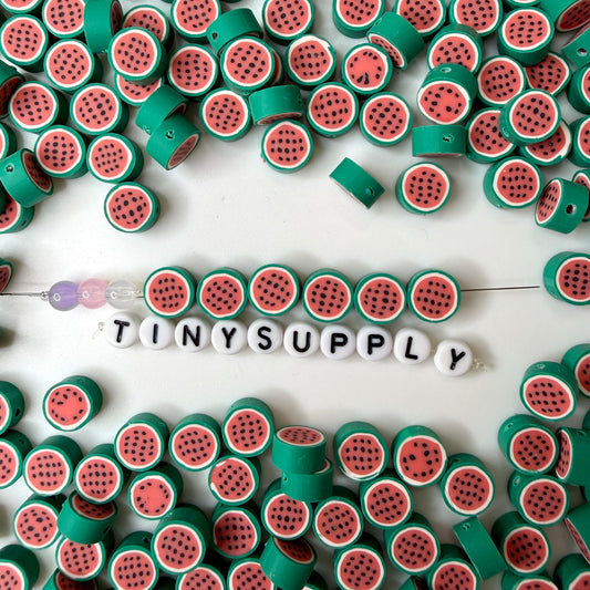 10MM Watermelon Fruit Themed Polymer Clay Beads