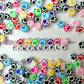 10MM Colorful Paw Themed Polymer Clay Beads (10mm x 5mm, Hole: 1.5mm)