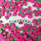 12MM Pink Strawberry Fruit Themed Polymer Clay Beads  (12mm x 10mm, Hole: 1.6mm)