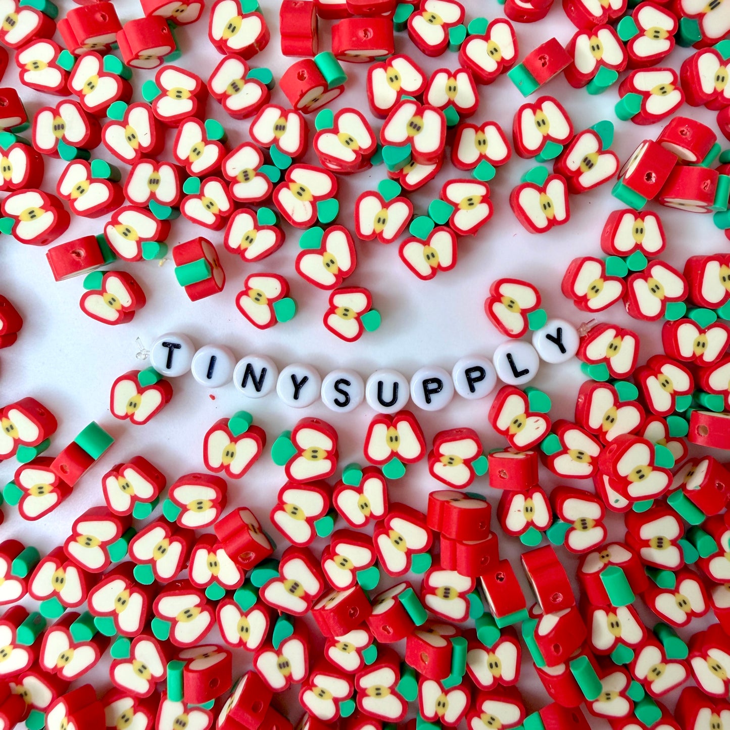 10MM Apple Fruit Themed Polymer Clay Beads
