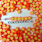 10MM Orange Slice Themed Polymer Clay Beads