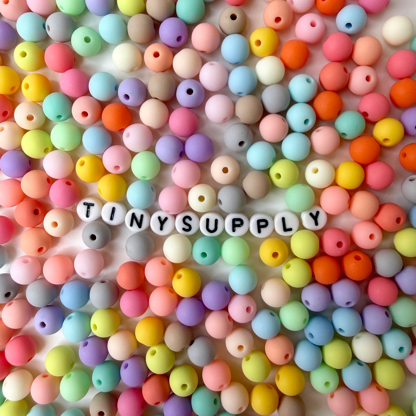 6MM/8MM Mix Colored Matte Acrylic Round Ball Beads