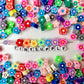 10MM Colorful Flower Mix Themed Polymer Clay Beads