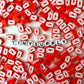 10.5MM Red Love Letter, Valentine's Day Themed Polymer Clay Beads