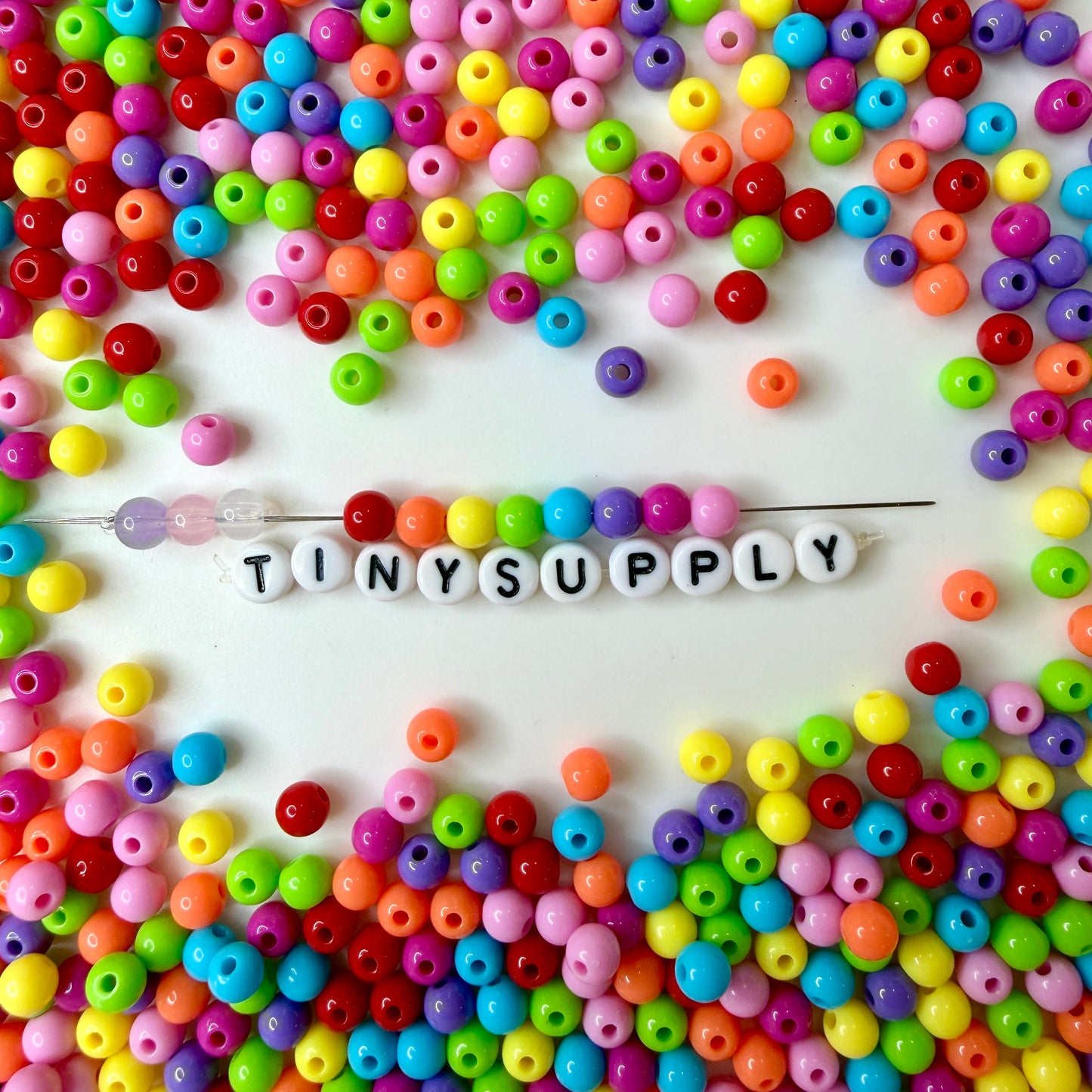 6MM/8MM Dark Mixed Solid Colored Acrylic Round Ball Beads