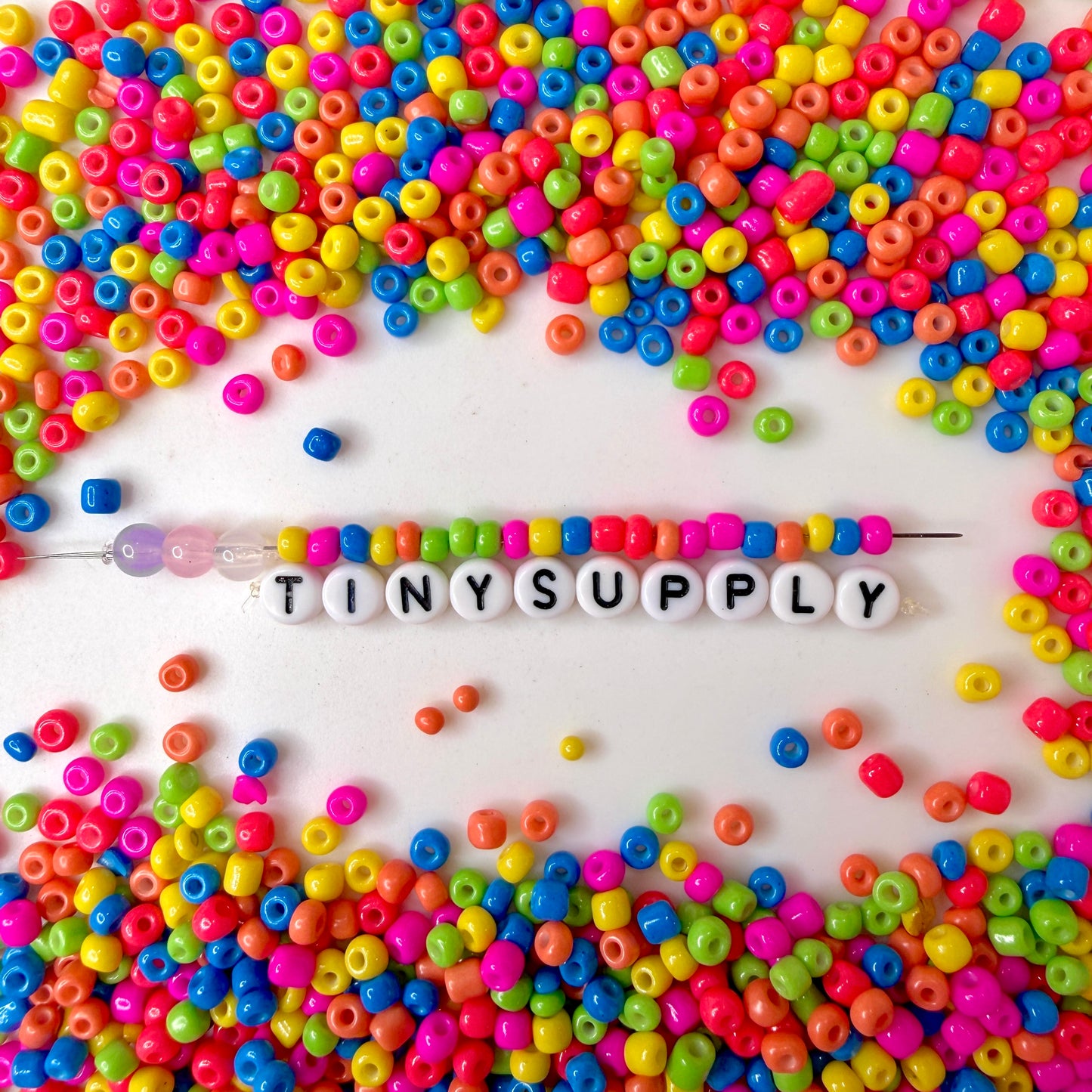 4MM Neon Mixed Color 6/0 Glass Seed Beads (T005-10)