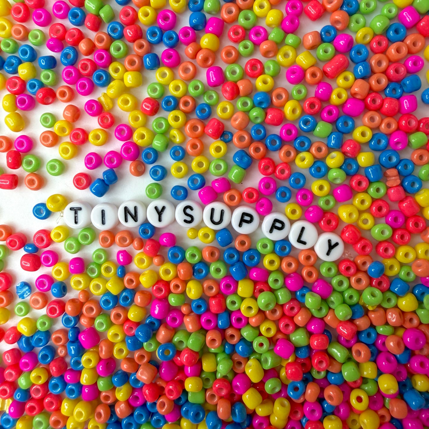 4MM Neon Mixed Color 6/0 Glass Seed Beads (T005-10)