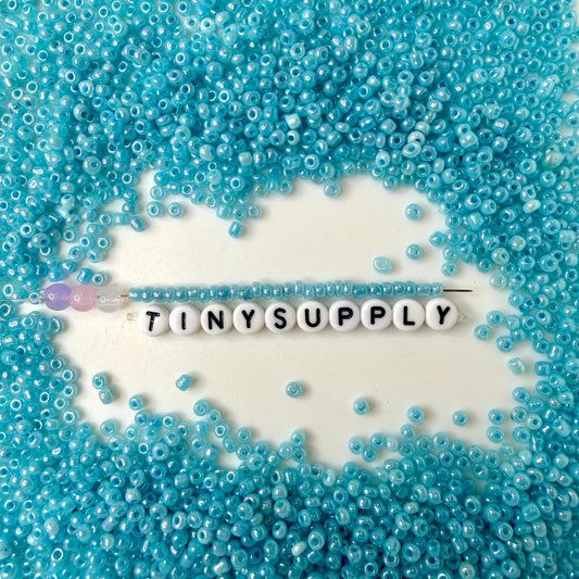 3MM Pale Blue 8/0 Glass Seed Beads  (US0003-143)