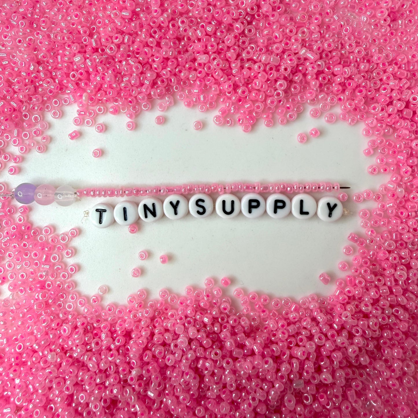 2MM Bright Pink Glass Seed Beads (A011-145-2MM)