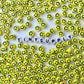 7MM Yellow Flat Round Acrylic with Black Happy Face Beads