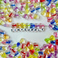 10.5MM Transparent Acrylic Heart with Colored Center Bead
