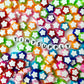 10MM Mixed Color with White Acrylic Flower DIY Spacer Beads