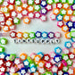 10MM Mixed Color with White Acrylic Flower DIY Spacer Beads