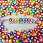8MM Mixed Color with White Acrylic Heart DIY Spacer Beads with Vertical Hole