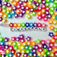 9MM Mixed Color with White Acrylic Star Spacer Beads