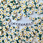 10MM White Daisy, Flower Themed Polymer Clay Beads