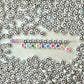 7MM White Flat Round Acrylic with Black Happy Face Beads