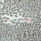 7MM White Flat Round Acrylic with Black Happy Face Beads