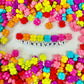 10MM Mixed Colors Acrylic Rainbow Clover Spacer Beads