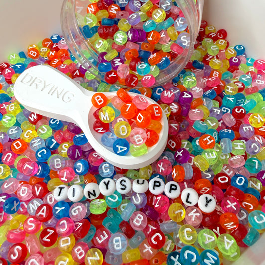 7MM Transparent Mixed Color Acrylic Mixed Letter Beads (200pc/400pc)
