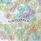 Chunky 19MM x 20MM Solid/Transparent Glitter Puffy Flower Acrylic Beads