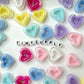 Chunky 23MM x 20MM Colorful Heart Cutout Acrylic Bead