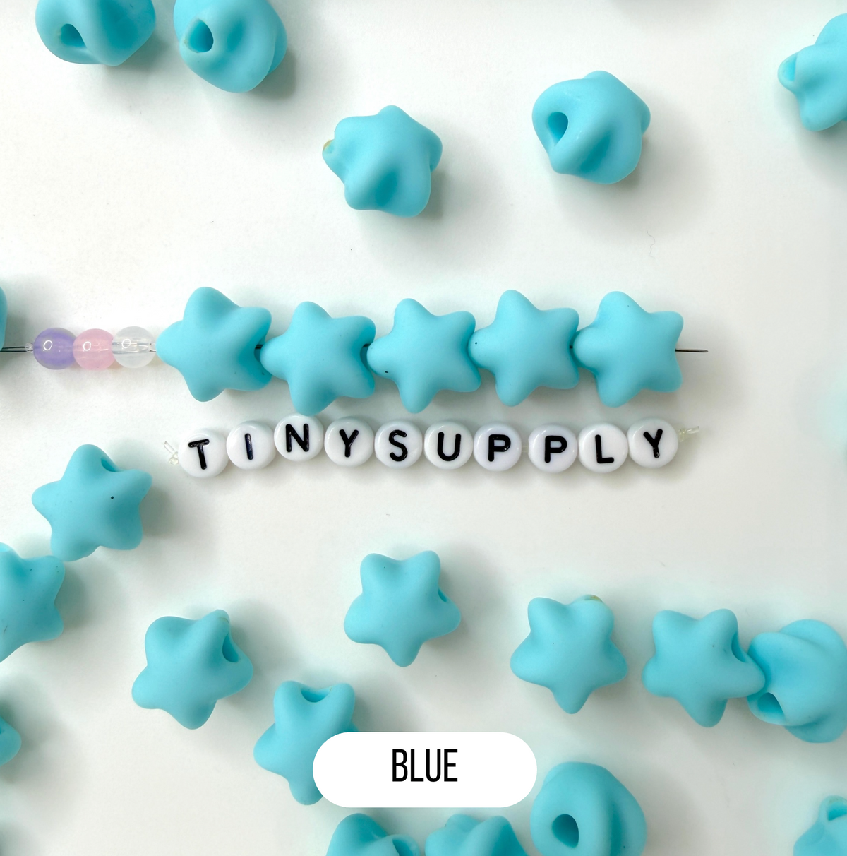Chunky 14MM Pastel Macaron Puffy Candy Star Acrylic Spacer Beads