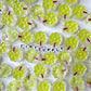 Chunky Green Tree Acrylic Bead (24.4x21mm)