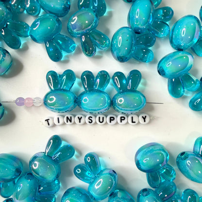 Chunky 21MM AB Bunny Rabbit Shaped Acrylic Spacer Beads