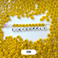 HORIZONTAL HOLE Yellow Flat Round Happy Face Beads (Multiple sizes)