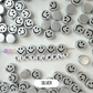 Chunky 12MM Silver, Gold, Yellow Acrylic Round Happy Face Bead (SINGLE SIDED)