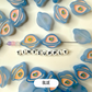 Chunky Frosted Purple, Pink, Yellow, White, Blue Planet Enamel Acrylic Bead