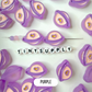 Chunky Frosted Purple, Pink, Yellow, White, Blue Planet Enamel Acrylic Bead