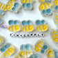 Chunky Transparent Yellow Bee Acrylic Bead (23.5x26mm)
