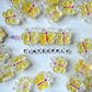 Chunky Transparent Yellow Butterfly Acrylic Bead (25x24mm)