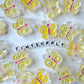 Chunky Transparent Yellow Butterfly Acrylic Bead (25x24mm)