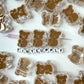 Chunky Transparent Brown Bear Acrylic Bead (26.5x20mm)