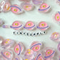 Chunky Transparent Pearl Pink Planet Acrylic Bead (19x26mm)