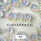 Chunky Rainbow Lollipop Enamel Acrylic Bead (18x28mm)