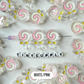 Chunky Rainbow Lollipop Enamel Acrylic Bead (18x28mm)