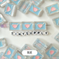 Chunky Mixed Color Love Letter Acrylic Bead (21x16mm)