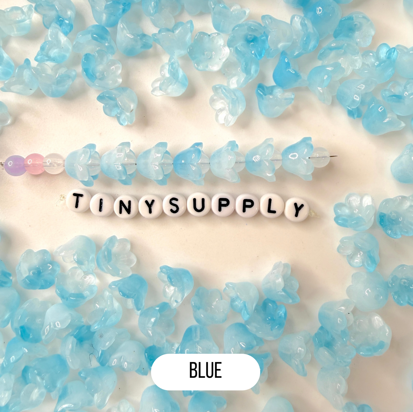10.3MM Spray Painted Glass Flower Bud Beads