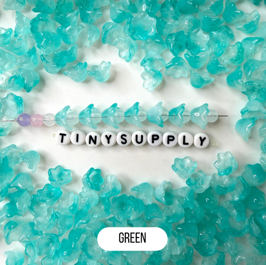10.3MM Spray Painted Glass Flower Bud Beads