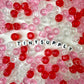 9MM Translucent Valentines Day Themed Pony Beads