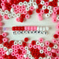 9MM Valentines Day Themed Pony Beads